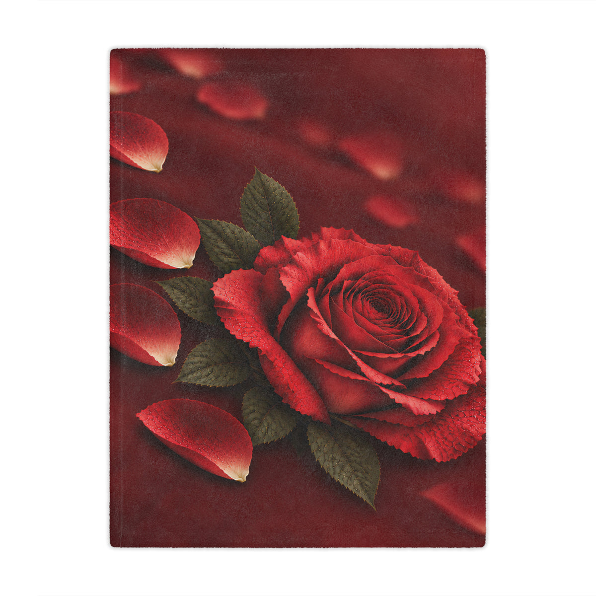Red Rose Romance Minky Blanket