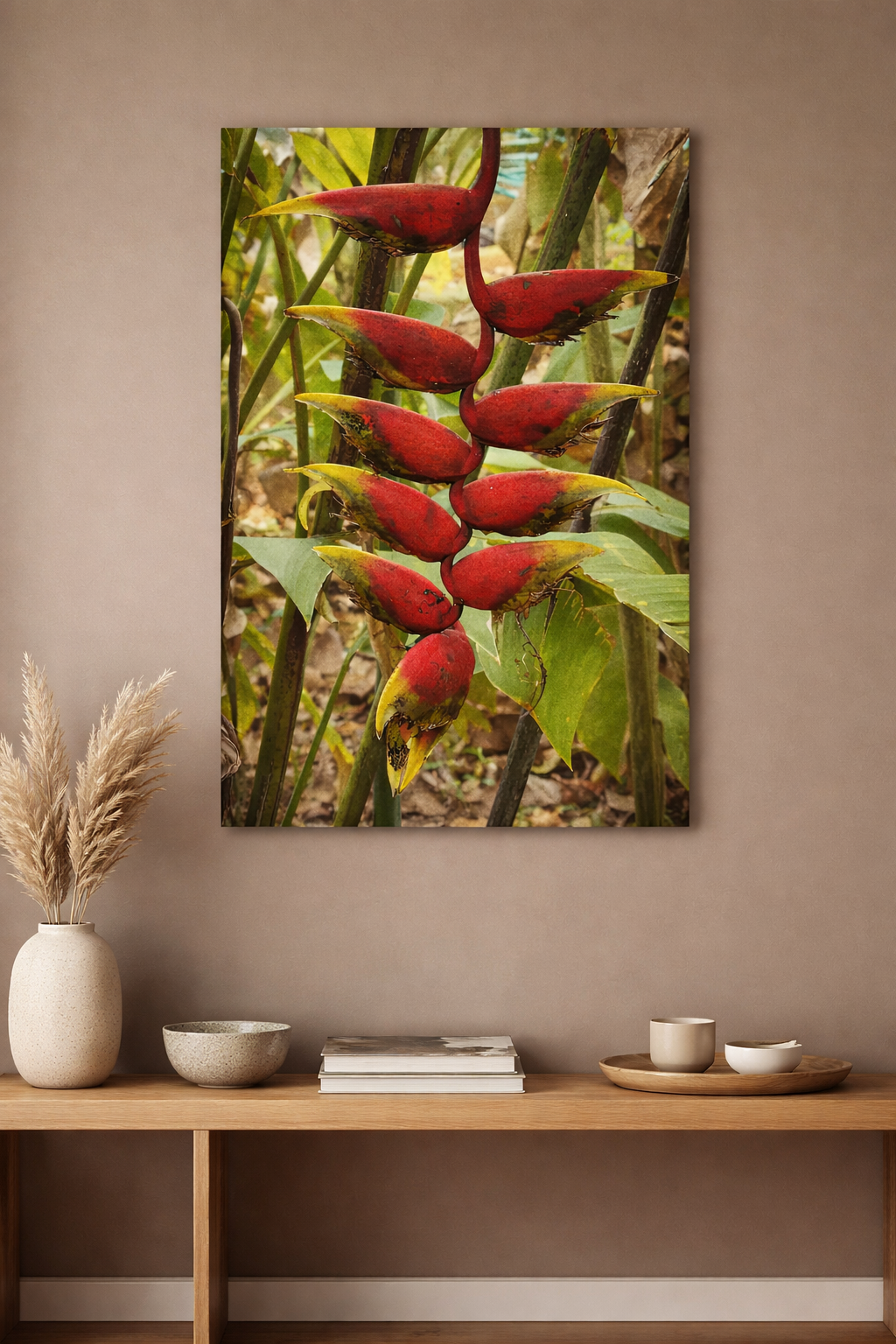 Vibrant Heliconia in The Tropics