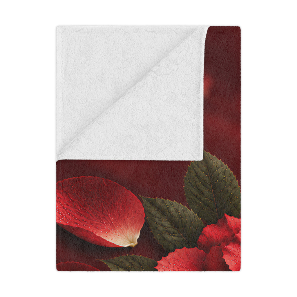 Red Rose Romance Minky Blanket