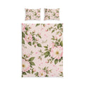 Floral Cotton Bed Set — Pink Vintage Rose Duvet Cover