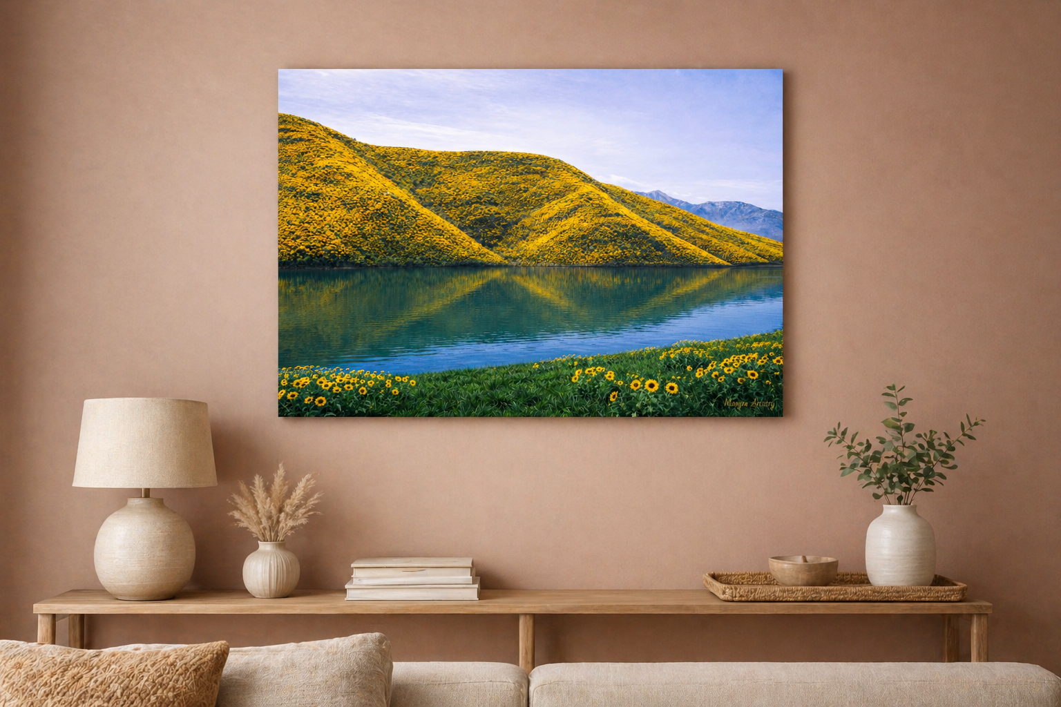 Sunflower Laden Mountains